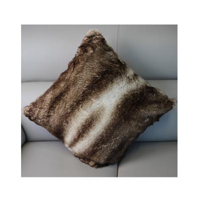 China Hot Sale Faux Fur Manufacturing Fashion Dye Fur Fabric Faux Plush Pillow Cushion Covers Anti-static for sale