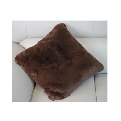 China Wholesale Anti-static Sofa Cushion Decorative Pillows Rabbit Fur Sofa Pillow Faux Fur Throw From China Supplier Faux Fur Fabric for sale