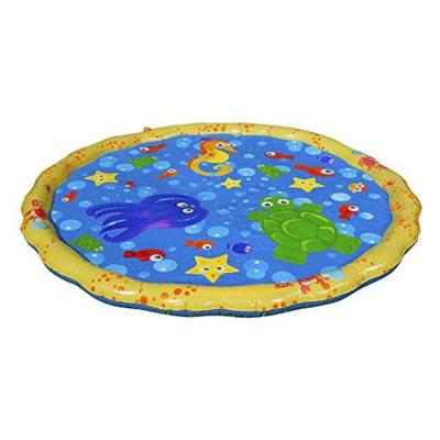 China Portable Baby Water Splash Mat Large Diameter Inflatable Outdoor Sprinkler Toys Pad for Beach/Garden/Deck/Backyard/Summer for sale