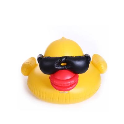 China PVC Fun Pool Toy Inflatable Kids Adult Duck Swimming Ring Durable Cheap Price Customized Size for sale