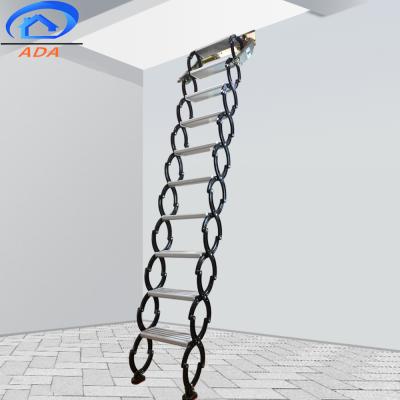 China High quality lightweight titanium-magnesium alloy folding ladders extension ladders for sale with rubber feet for sale