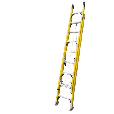 China Insulation Ladders Factory Direct Non-Conductive Fiberglass Insulated Extension Ladder for Outdoor for sale