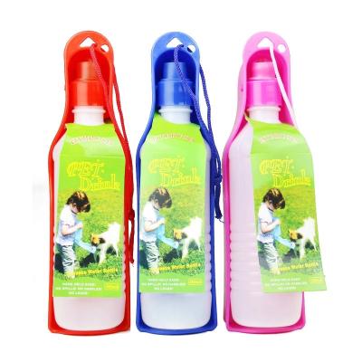 China 250ml Creative Viable Drinking Water Bottle Plastic Portable Dog Water Bottle Pets Outdoor Travel Drinking Water Feeder Bowl for sale