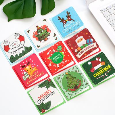 China Creative Europe Christmas Card Cartoon Message Card New Year's Day Greeting Card Set Hot Spots For 2021 New Years Products for sale