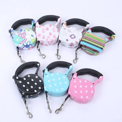 China 5m DETACHED Retractable Dog Leash 11 Colors Shape Puppy Printed Automatic Pull Rope Nylon Walking Leash For Small Dogs Cats Pet Leads for sale