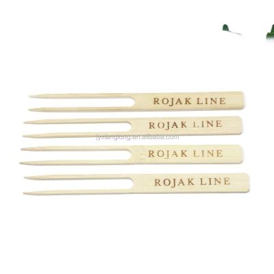 China Easily Cleaned Double Fork Bamboo Skewers For Barbecue Grilling Kebab for sale