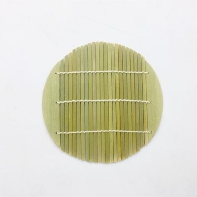 Китай Sustainable Hot Selling 16.5x16.5cm Semi Circle Shape Green Skin Bamboo Mat продается