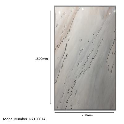 China Modern Floor Tile 750x1500mm Full Body Marble With Silver Line Glazed Porcelain Tiles Interior Wall Glazed Polish Interiol Floors for sale