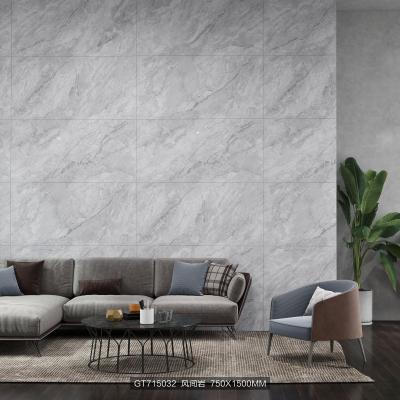 China Hot Selling AFFINARE 750x1500 KOREAN Porcelain Floor Tiles Chinese Ceramic Wall Glazed Glossy For Villa Projects Light Gray for sale