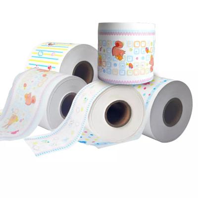 China Moisture Proof Nonwoven Film Backsheet Breathable PE Laminated Raw Materials For Baby Diaper And Adult Diaper for sale