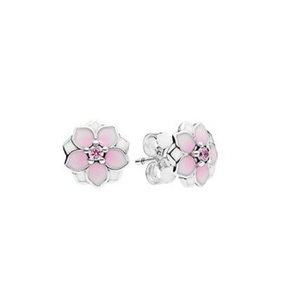 China 925 Sterling Silver Wholesale TRENDY Charm Fashion Jewelry Gifts For Women Zircon Flower Stud Earrings for sale