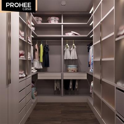 China Covered Customizable Door Wardrobe PROHEE High Quality Material Multi-compartment Large Capacity Door Locker Wardrobe for sale