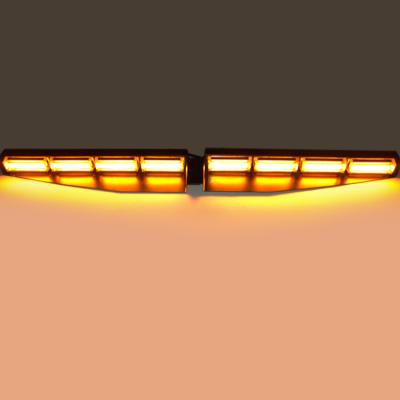 China Aluminum Alloy+PC 32W COB LED Visor Warning Lights, Visor Strobe Flashing Light Bar For Police Trucks for sale