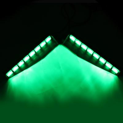 China Aluminum Alloy+PC 48W Vehicle Sun Visor Mounted Led Strobe Light Bar Voltage 12v Car Window Led Warning Light Green for sale