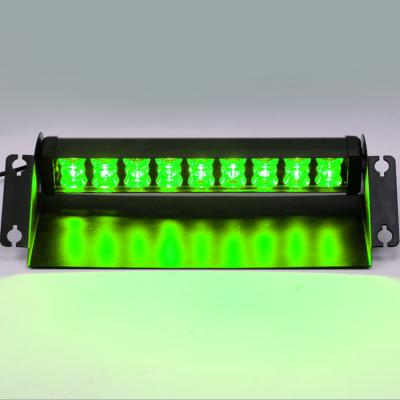 China Aluminum Alloy+PC DC 9W 21CM 12V 24V Green LED Dash Dash Mounting LED Strobe Warning Light For Vehicle for sale