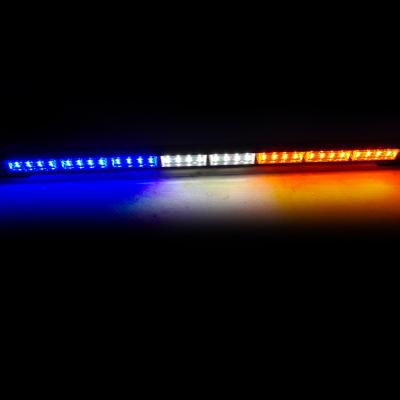 China Aluminum alloy+PC led safety light 32W 36inch blue white amber led thin warning strobe light bar for safety precaution for sale