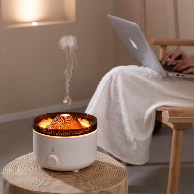 China 560ml Ambient Fire Flame Humidifier Flame Humidifier with 7 Colors Mood Light and Quiet Operation for sale