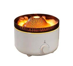 中国 Whisper Quiet Fire Flame Humidifier 30-50ml/H 8時間間の霧出力 ホワイトフラーム エアアロマディフューザー 販売のため