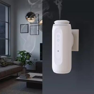 China Plastic Material Aroma Diffuser Machines 300cbm 100ml Hanging Socket White for sale