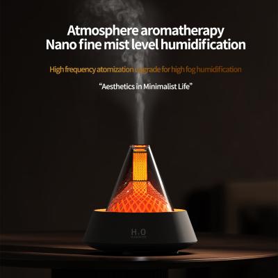 China Aromatherapy Fire Flame Humidifier With Auto Shut Off And Less Than 35dB Noise Level for sale