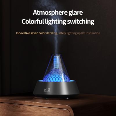 China Aromatherapy Flame Effect Air Humidifier Machine White Black Color for sale