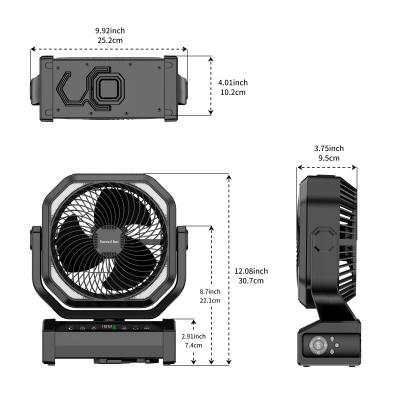 China Socool Fan Draagbare 20000mAh afstandsbediende multifunctionele buitenkamperventilator Te koop