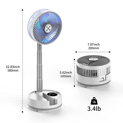 China Socool-Ventilator 20000mAh 9-Geschwindigkeit Farbbildschirm 8h Timing Klappventilator USB Notstromversorgung Aufladen Typ-C LED-Verstellbarer Tischventilator zu verkaufen