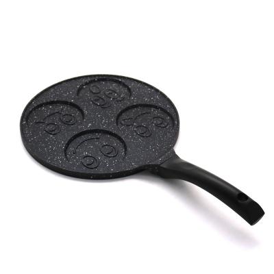 China American Custom Honeycomb Cute Smile 7 Hole Kitchen Tool 7 Hole Non-Stick Frying Pan for sale