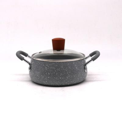 China Modern Wholesale Custom Die Casting Milk Pot Aluminum Non Stick Coating Induction Bouillon Stock Pot Soup Pot With Handle for sale