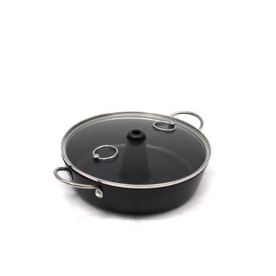 China New Design Modern High Quality Cookware Pressed Aluminum Hot Pot for sale