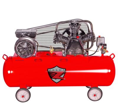 China Lubricated 4 Hp Electric Air Compressor Belt Driven Piston 8 Bar With Wheels for sale