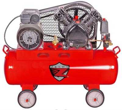 China V 0.25-200 Liter 3hp 8bar Lubricated Double Cylinder Piston Belt Driven Air Compressor for sale