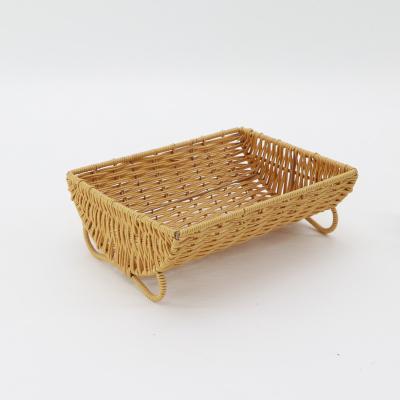 China Cheap wholesale custom viable semicircle fruit basket MBC rattan storage basket plastic fruit basket for sale