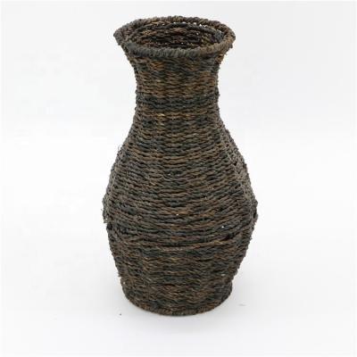 China Wholesale CLASSIC Indoor Vegetable Plankton Woven Eco-Friendly Flower Pot MBC Supplier Decor Vase Handwork for sale