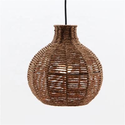 China MBC Fashion Style Pendant Light Wholesale Paper Rattan Woven Lamp Shade Hanging Lampshade for sale