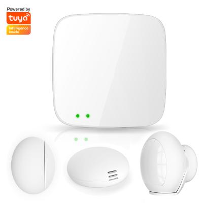 China Zigbee Smart Home System Workable with Tuya Sensors Door PIR Detector Temperature and Humidity Sensor TUYA ZIGBEE KIT for sale