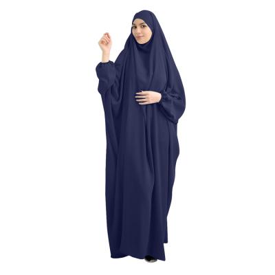 China Hot Selling Women Polyester Long Aerial Abaya Prayer Dress With Hijab For Prayer for sale