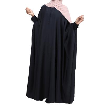 China Nida Wholesale Muslim Women Prayer Dress Abaya Solid Color Nida Jilbab Arab Plus Size Bat Sheath Islamic Muslim Clothing Women for sale