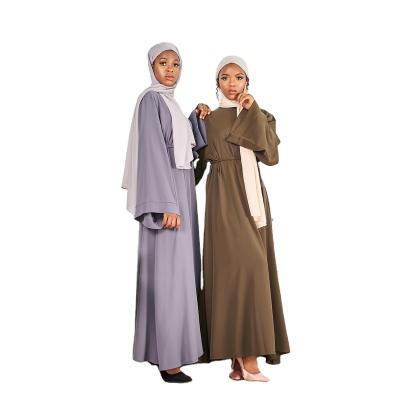 China Modern Women Modest Islamic Clothing Muslim Solid Color Abaya Dubai Turkey Cloth Nida Women Simple Islamic Clothing Abaya for sale