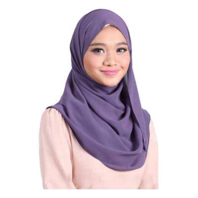 China 2022 New Plain Chiffon Elegant Shawl Wholesale Muslim Chiffon Square Scarf For Women for sale