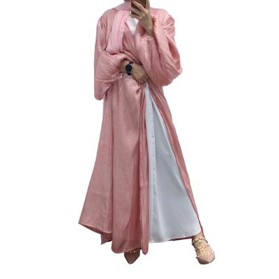 China Shinny Hot Sale Abaya Dubai Kaftan Open Breath Sleeves Fabric (Polyester) Maxi Dresses Women Islamic Clothing Muslim for sale