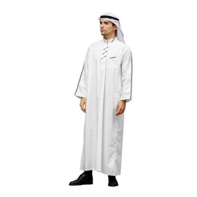 China Wholesale Design Mens Polyester White Islamic Clothing Thobe Arabic Daffah Thobe for sale