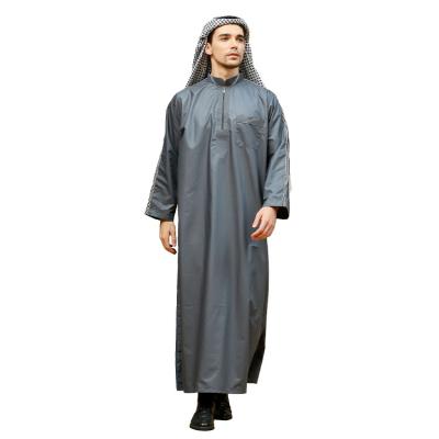 China Saudi Design Ramadan Prayer Men Thobe Al Haramain Muslim Cotton Hot Sale for sale