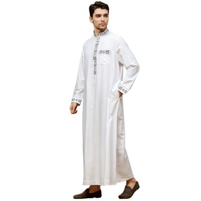 China 2022 Cotton Long Sleeve Ethnic Design Thobe Daffah Muslim Islamic Men Kaftan for sale