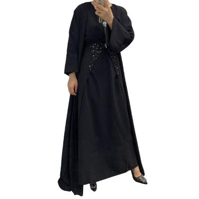 China 2022 Middle Easts High Quality Abaya Women's Latest Elegant Modest Islamic Abaya Dubai Long Sleeve Design for sale