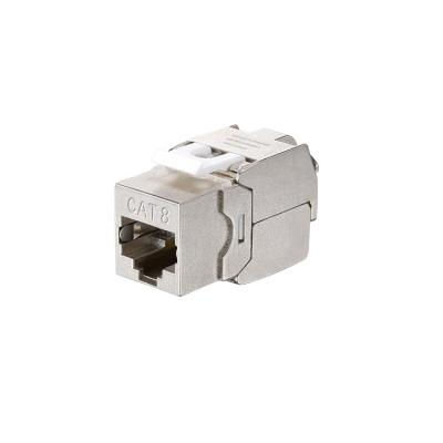 China Toolless RJ45 Cat8 Zinc Alloy Keystone Jack for sale