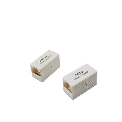 China CAT6 RJ45 Connectors Coupler Network Cable Supplement Female To Female Straight Modular Inline Coupler for sale