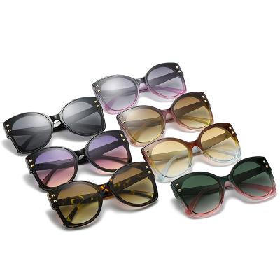 China Fashion sunglasses sell 2021 new large high quality oversized rivet fashionable women's shades wholesale sunglasses for sale