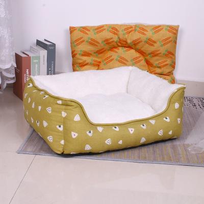 China Lovely Breathable Fashion Design Wangyu Dog Sofa Organic Pet Bed Calming Pillow Funny Pet Bed For Dog Cat for sale