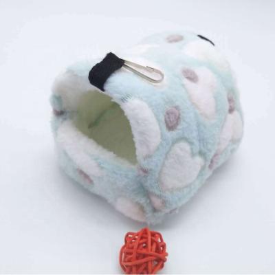 China Breathable Lambswool Coral Fleece Hanging Warm Cotton Guinea Pig Nest Rat Bedroom Bedding Hamster Bed for sale